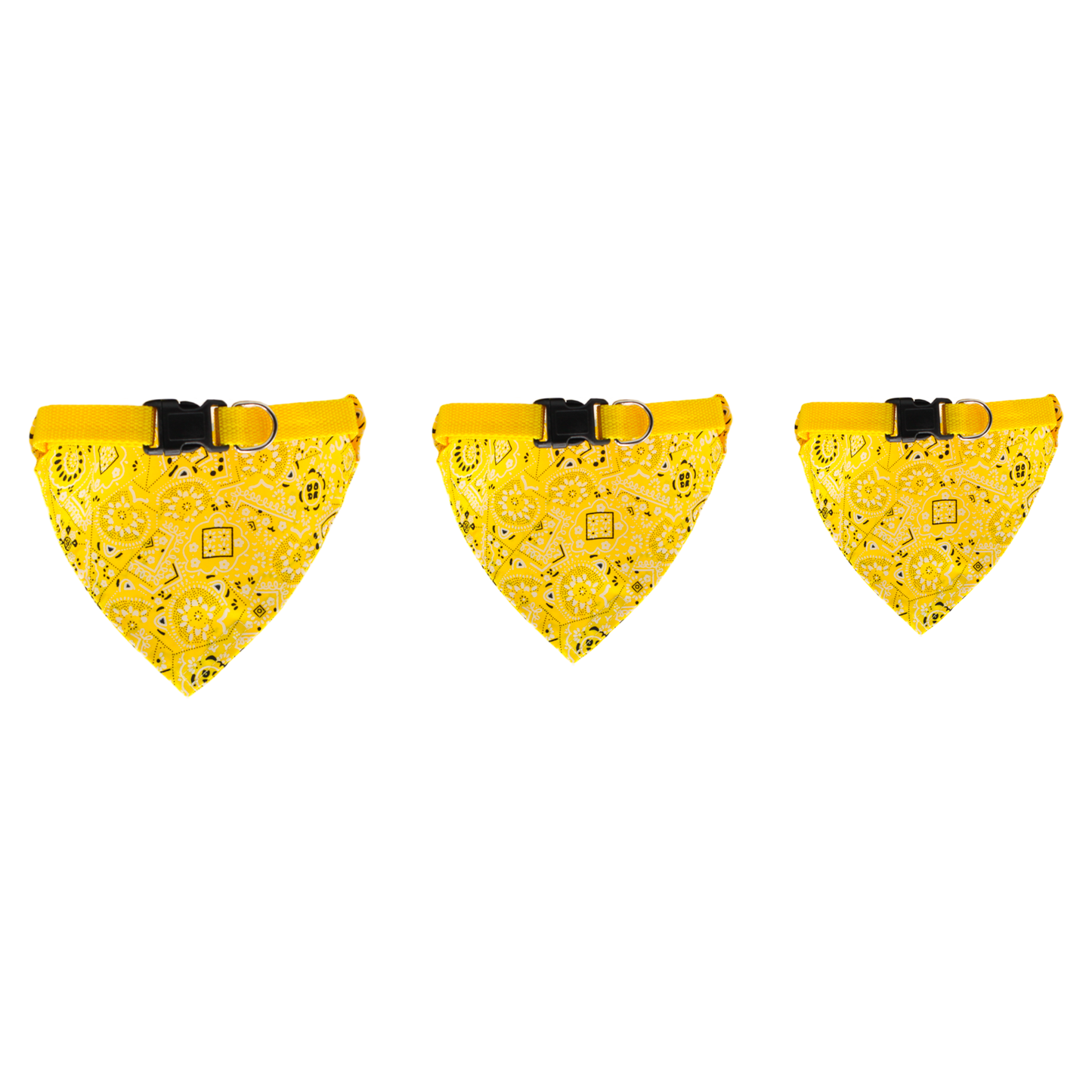 bandana chien collier intégré jaune twiggy