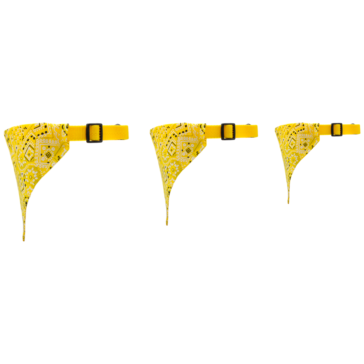 bandana chien collier intégré jaune twiggy