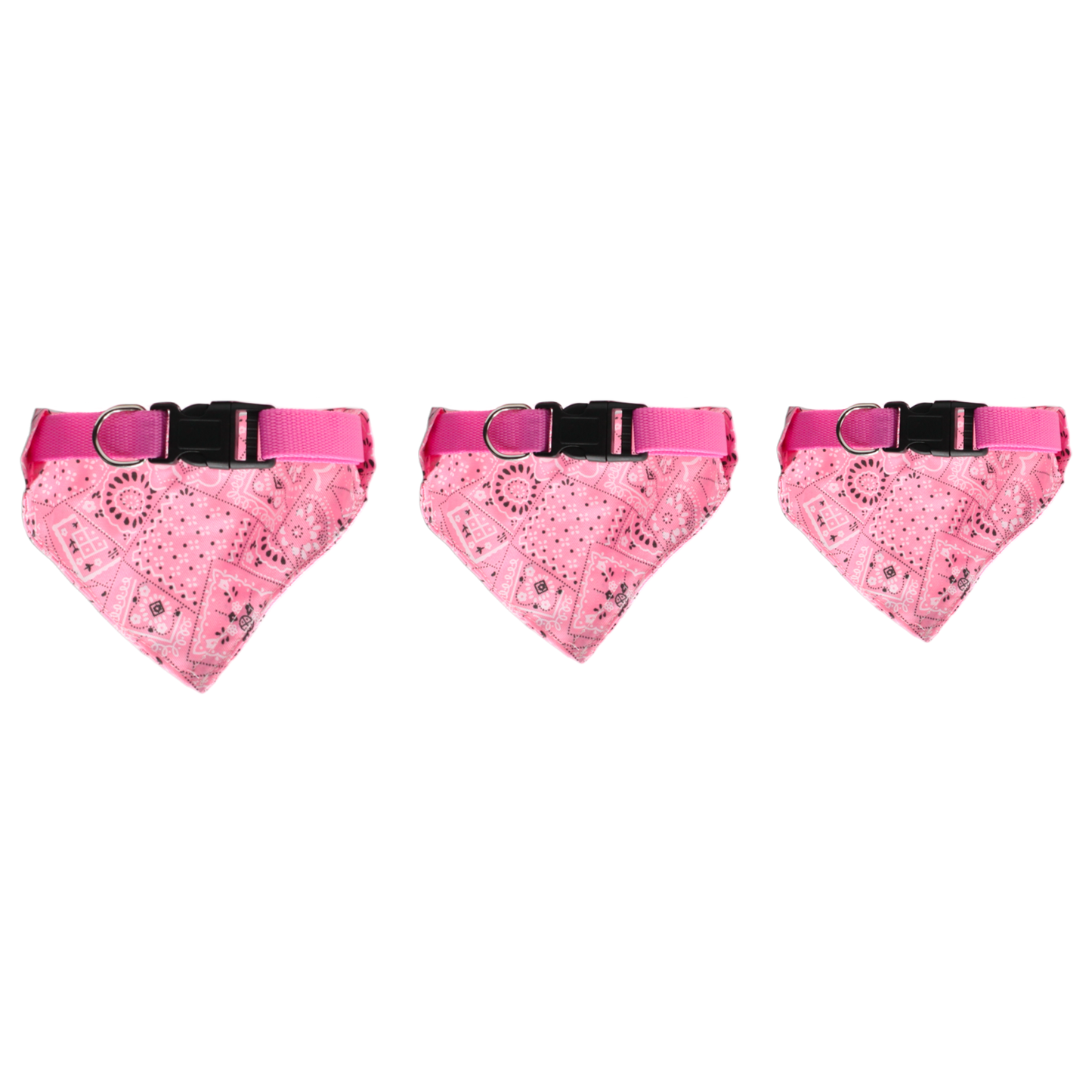 bandana collier intégré chien rose blanc twiggy