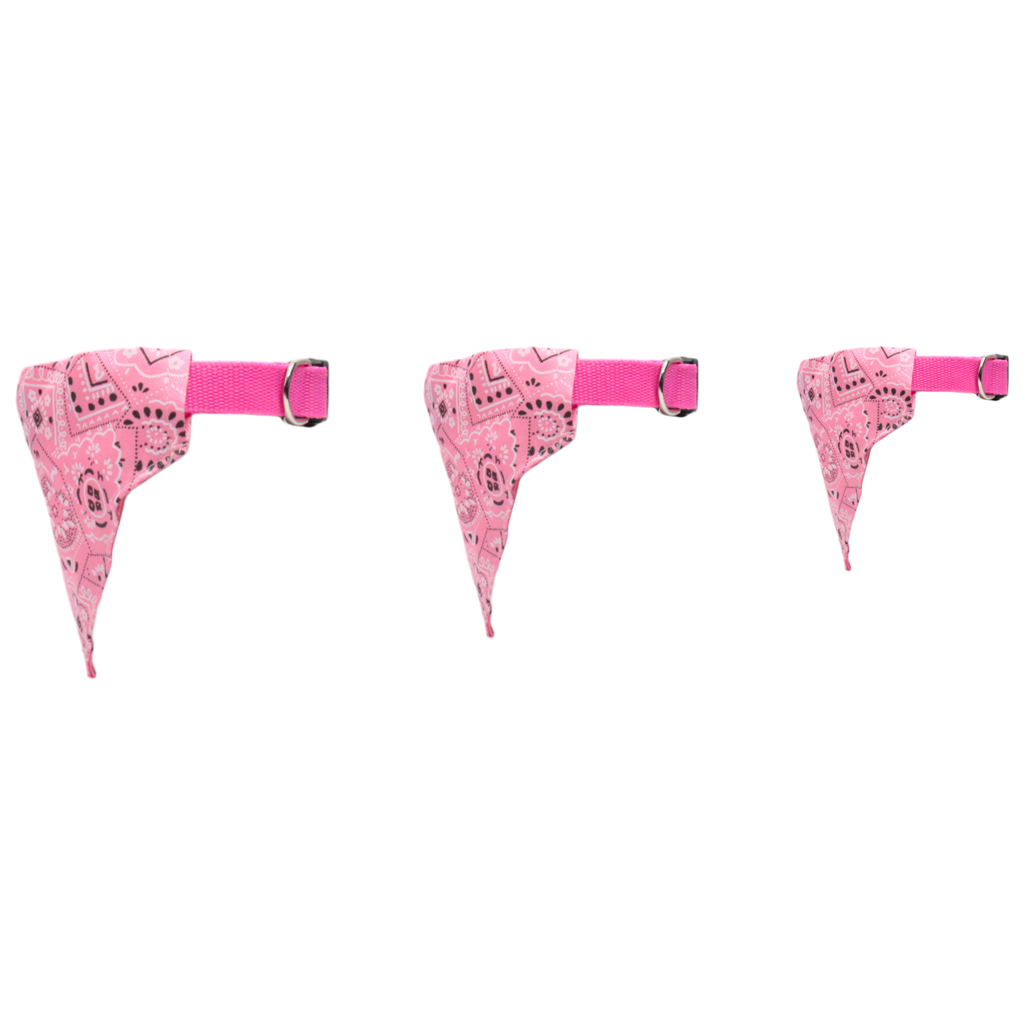 bandana collier intégré chien rose blanc twiggy
