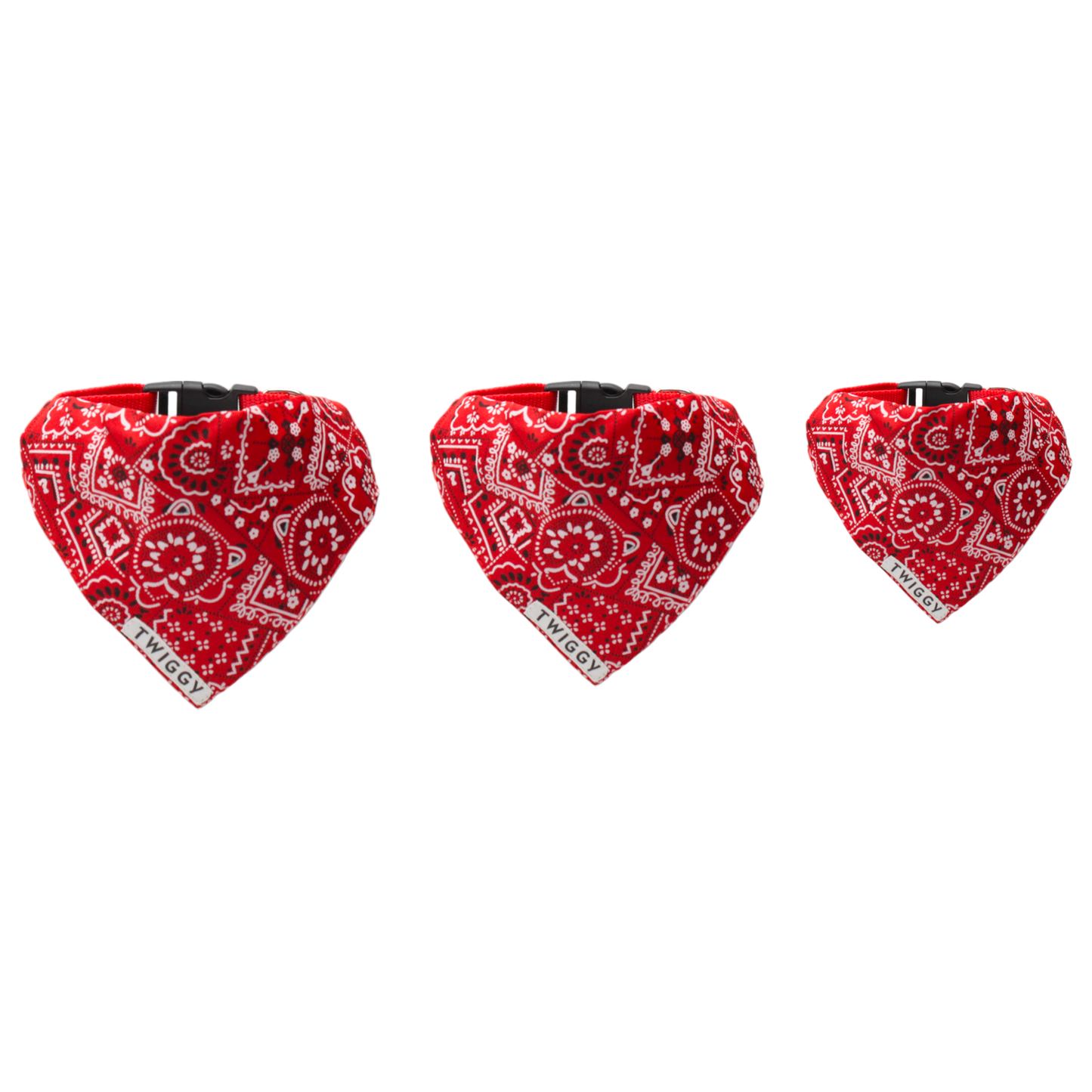 bandana collier intégré chien rouge twiggy