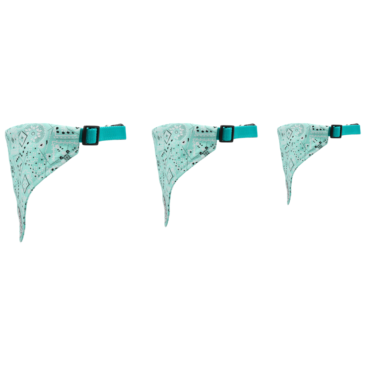 bandana chien collier intégré bleu turquoise twiggy