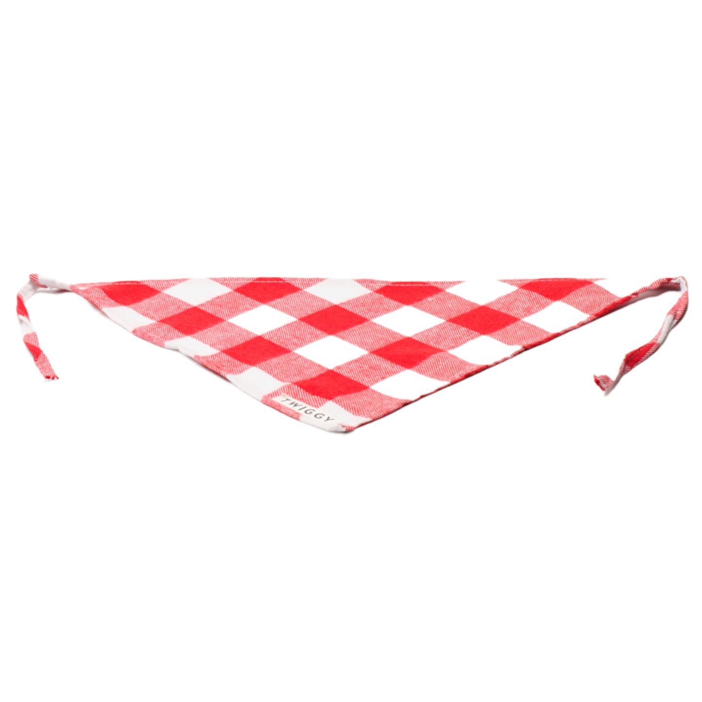 bandana chien carreaux vichy rouge et blanc twiggy