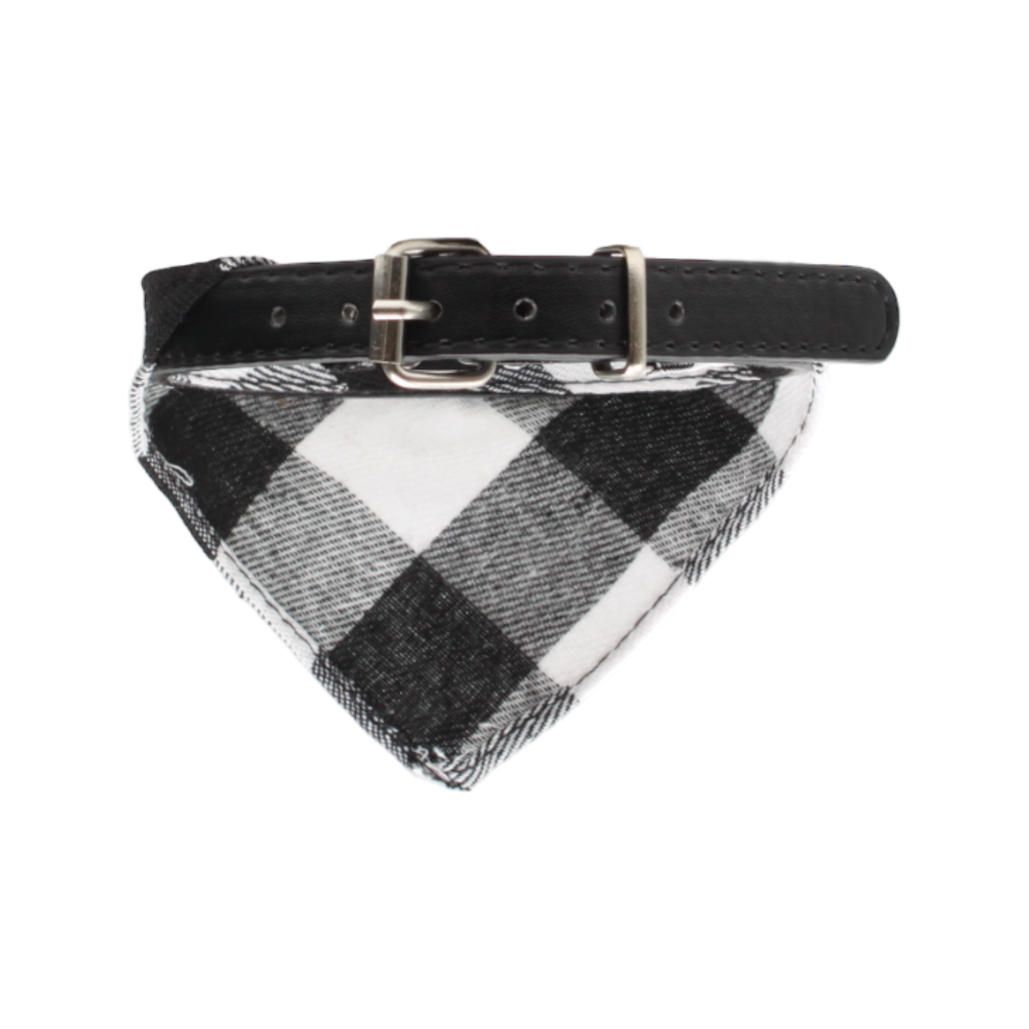 bandana chien collier cuir noir twiggy