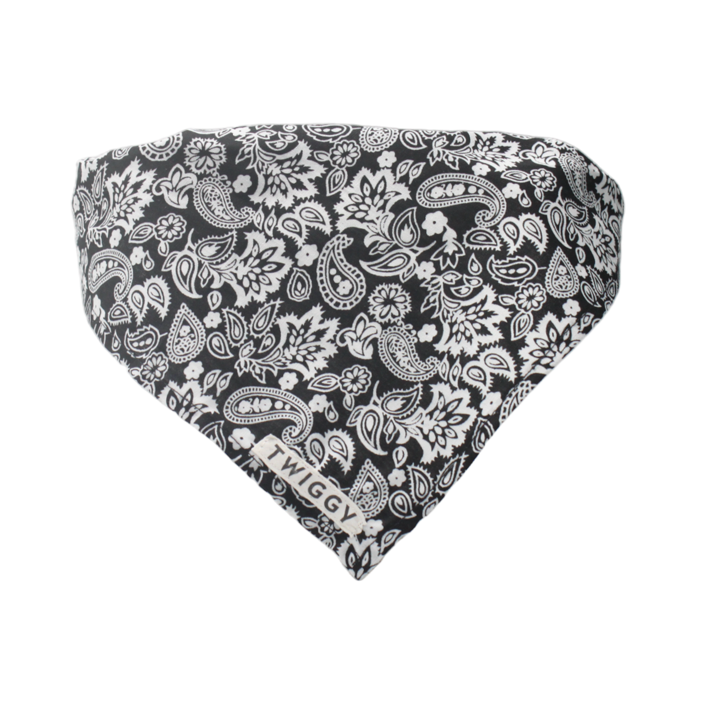 bandana chien paisley noir twiggy