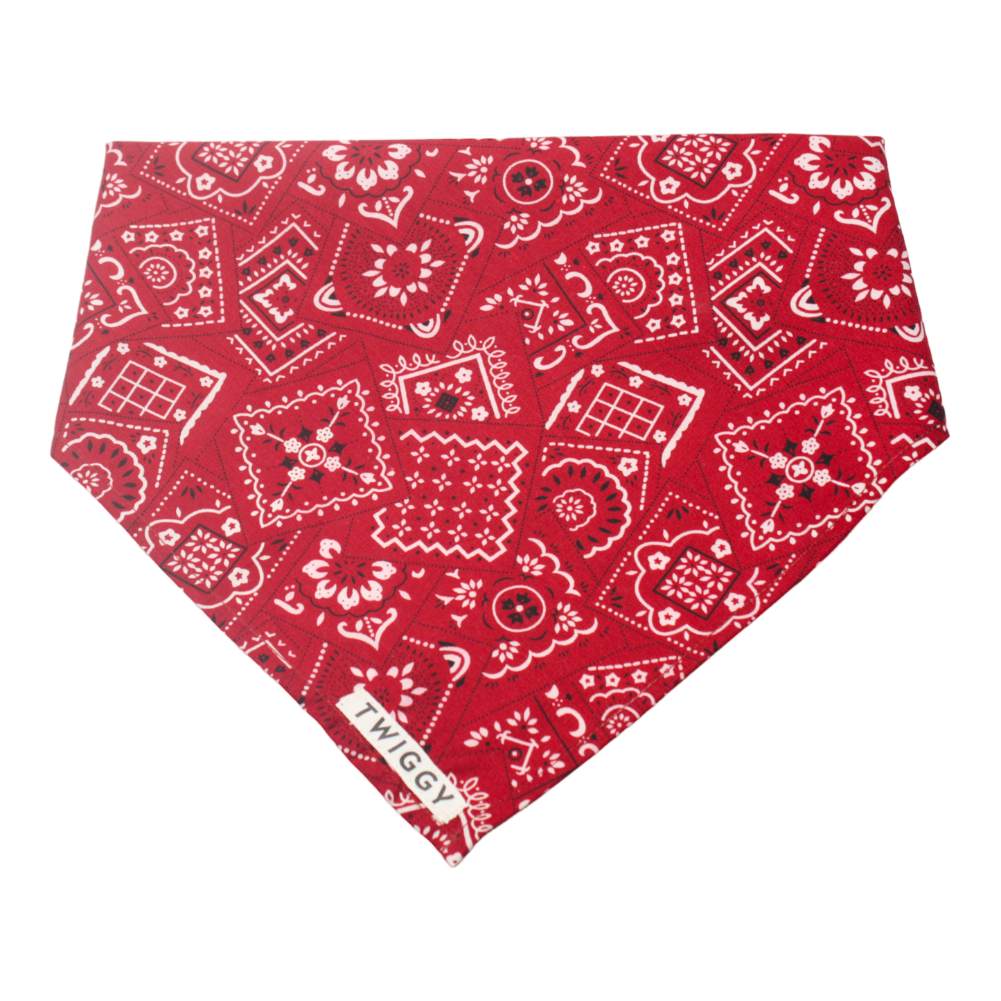 bandana chien paisley rouge twiggy