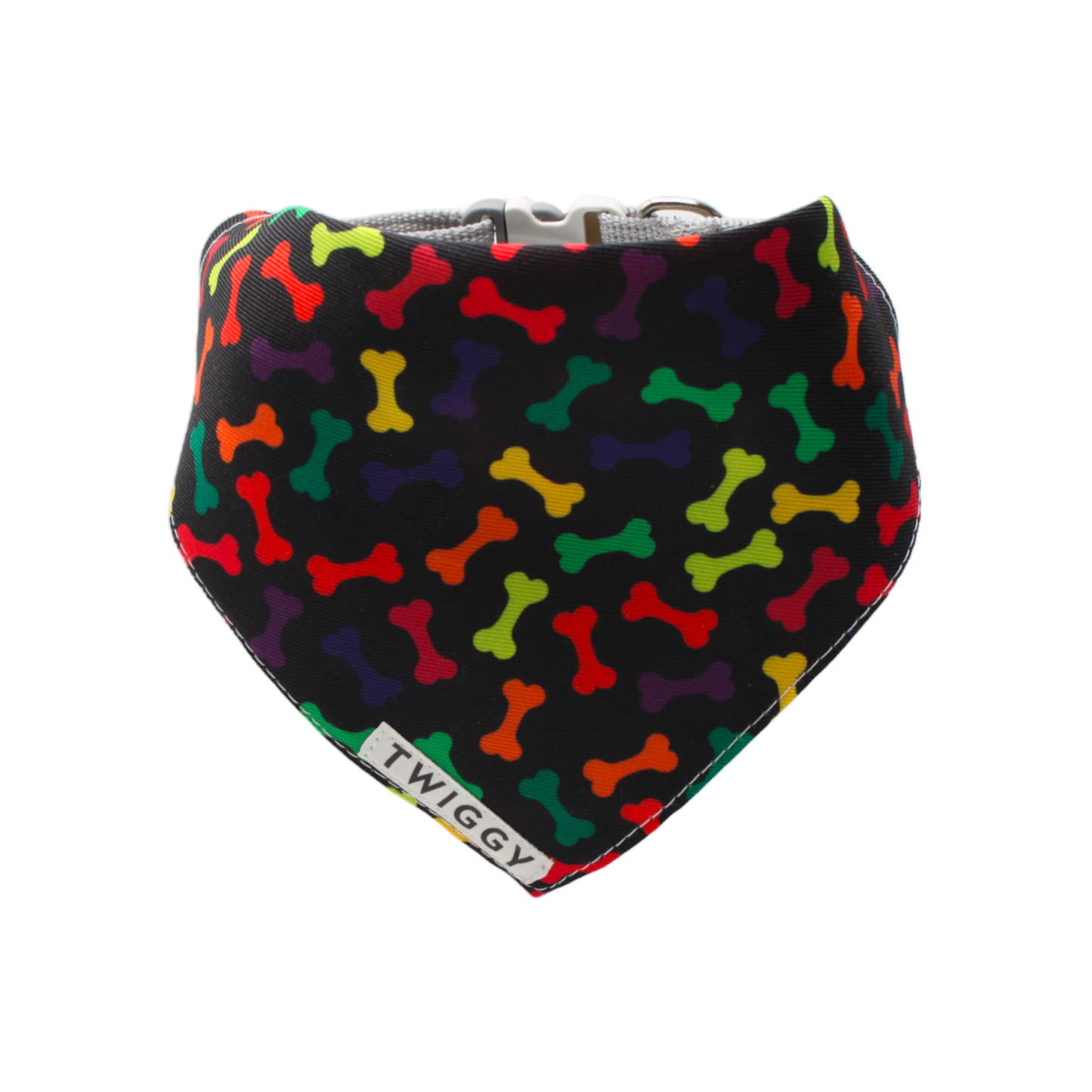 bandana collier intégré chien os multicolore twiggy