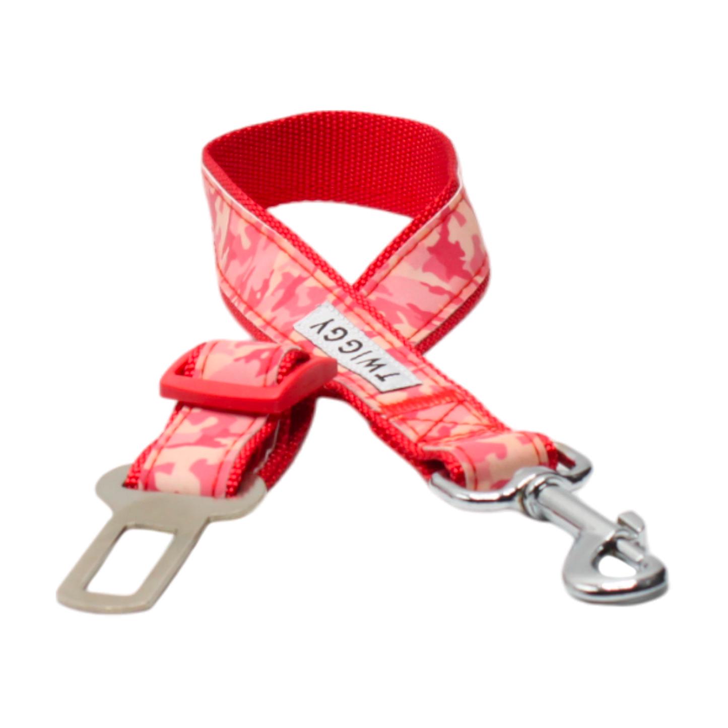 ceinture sécurité chien voiture militaire rouge twiggy