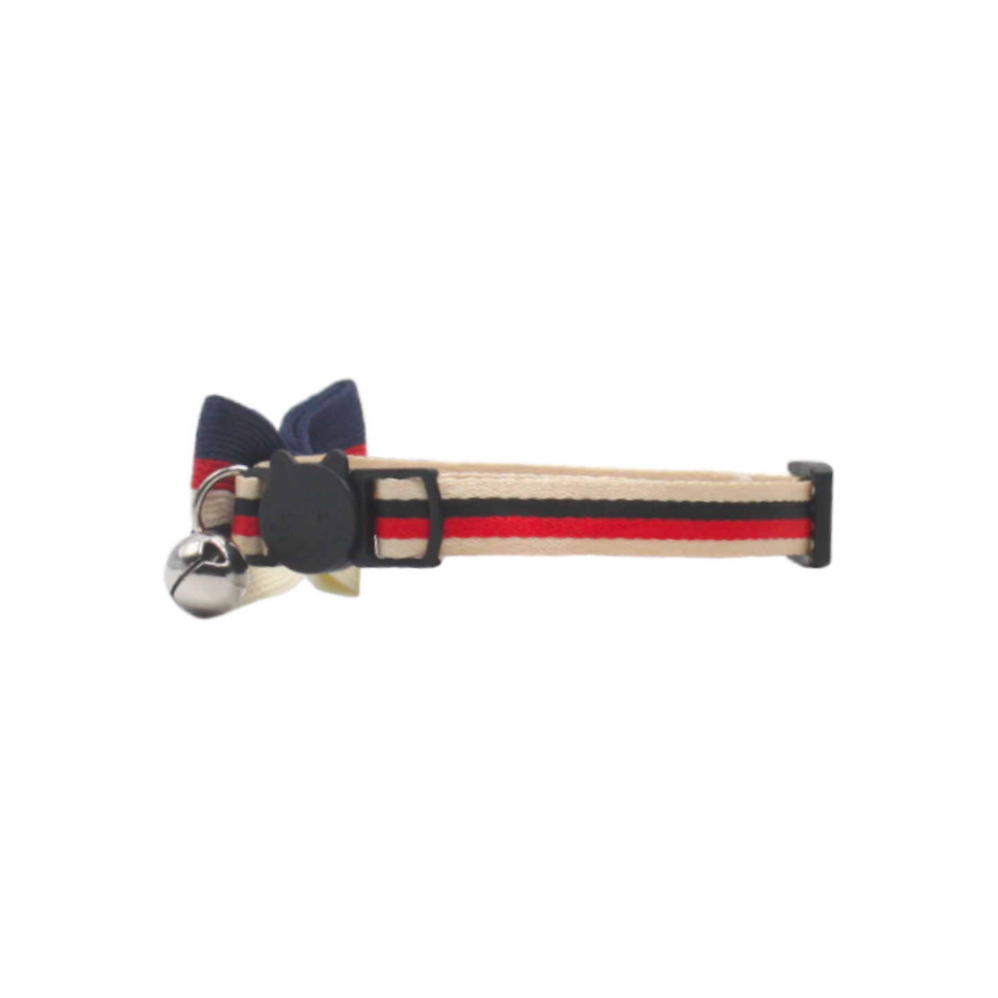 collier chat nœud papillon boucle anti-étranglement bleu blanc rouge twiggy