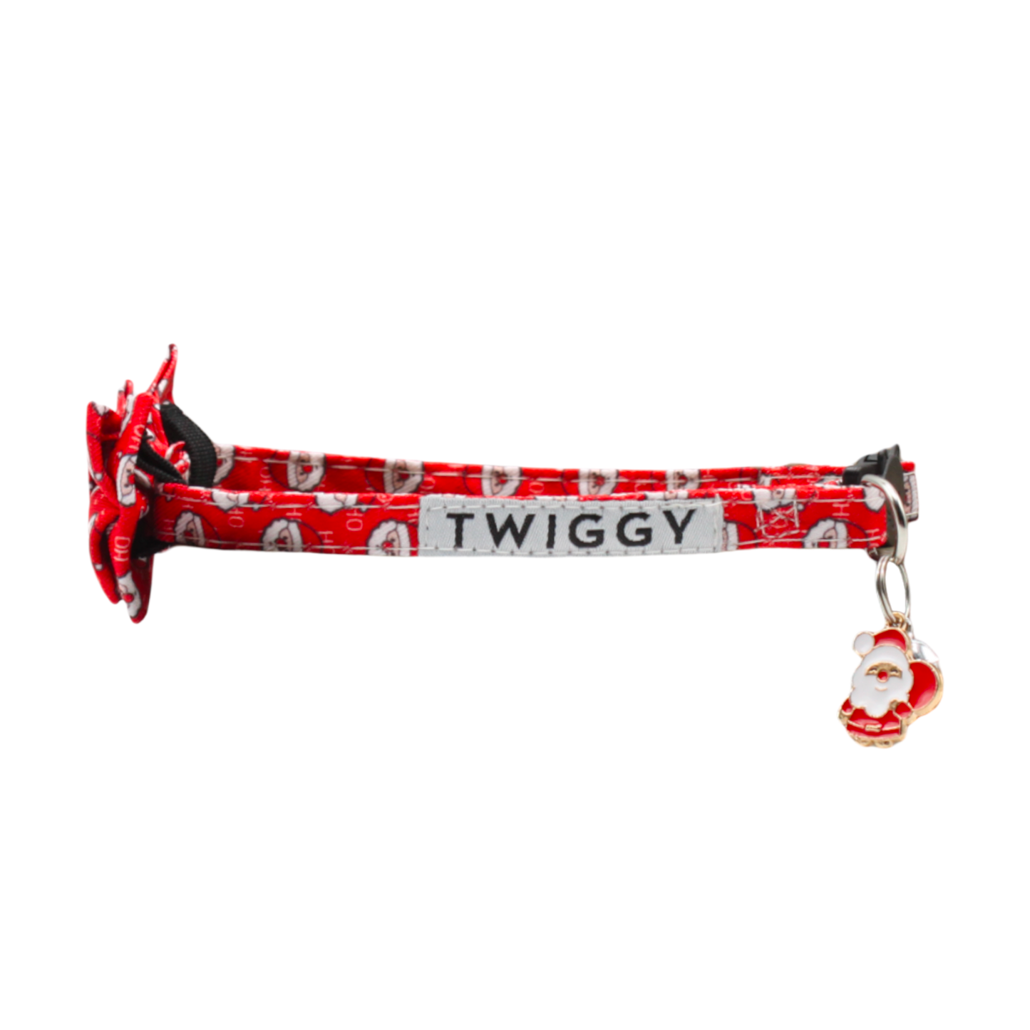 collier chat père noël rouge boucle anti-étranglement plastique grelot clochette pendentif twiggy