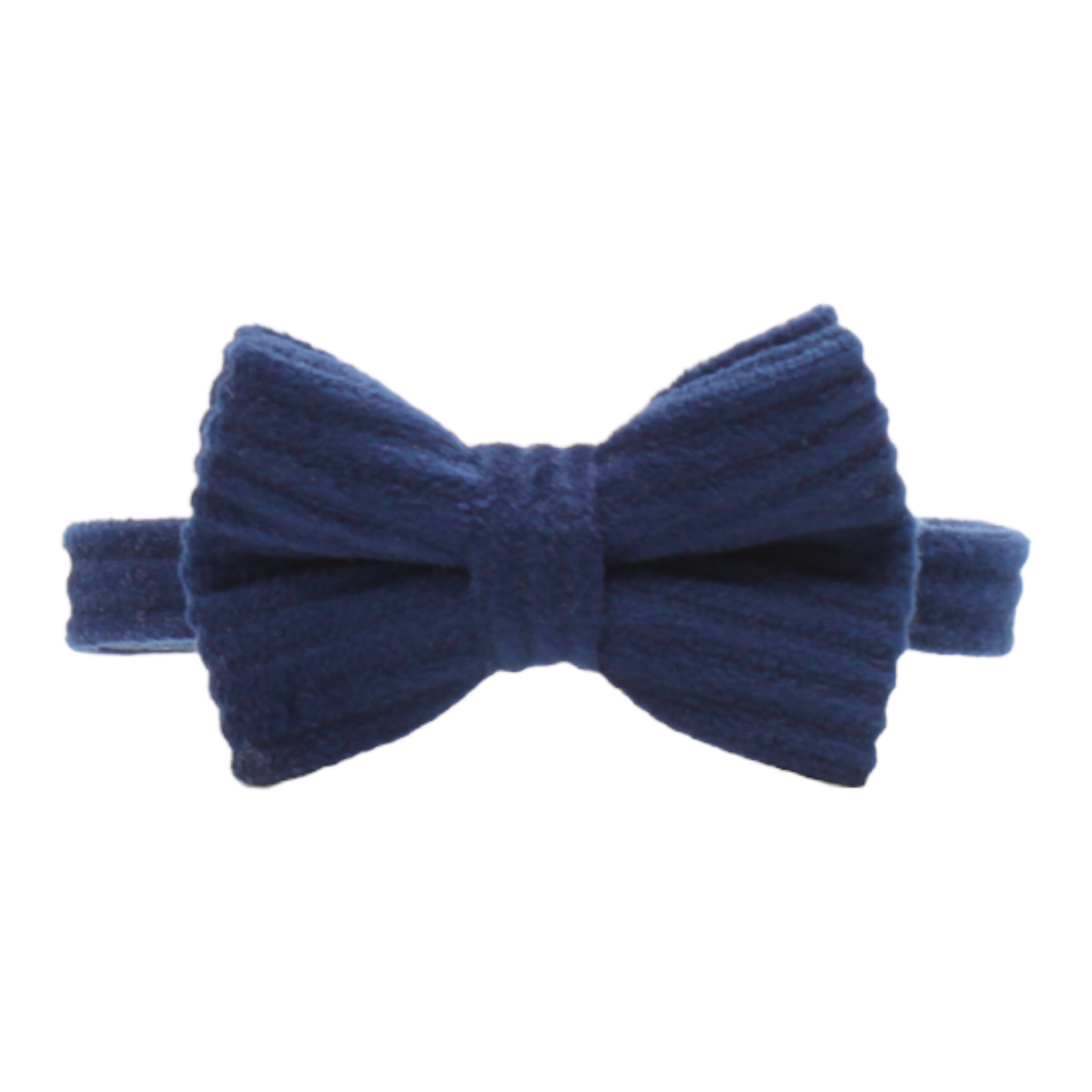 collier chat velours côtelé nœud papillon amovible boucle anti-étranglement bleu marine twiggy
