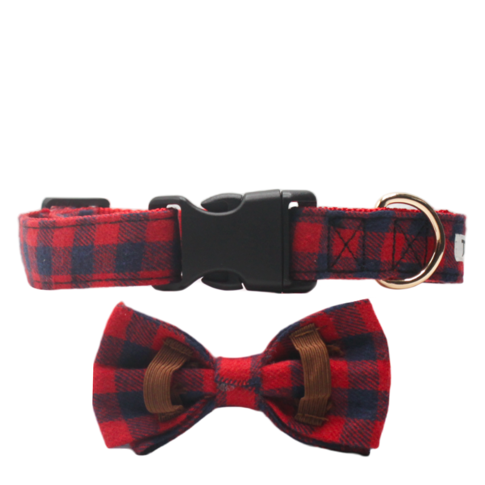 collier chien carreaux boucle plastique rouge bleu twiggy