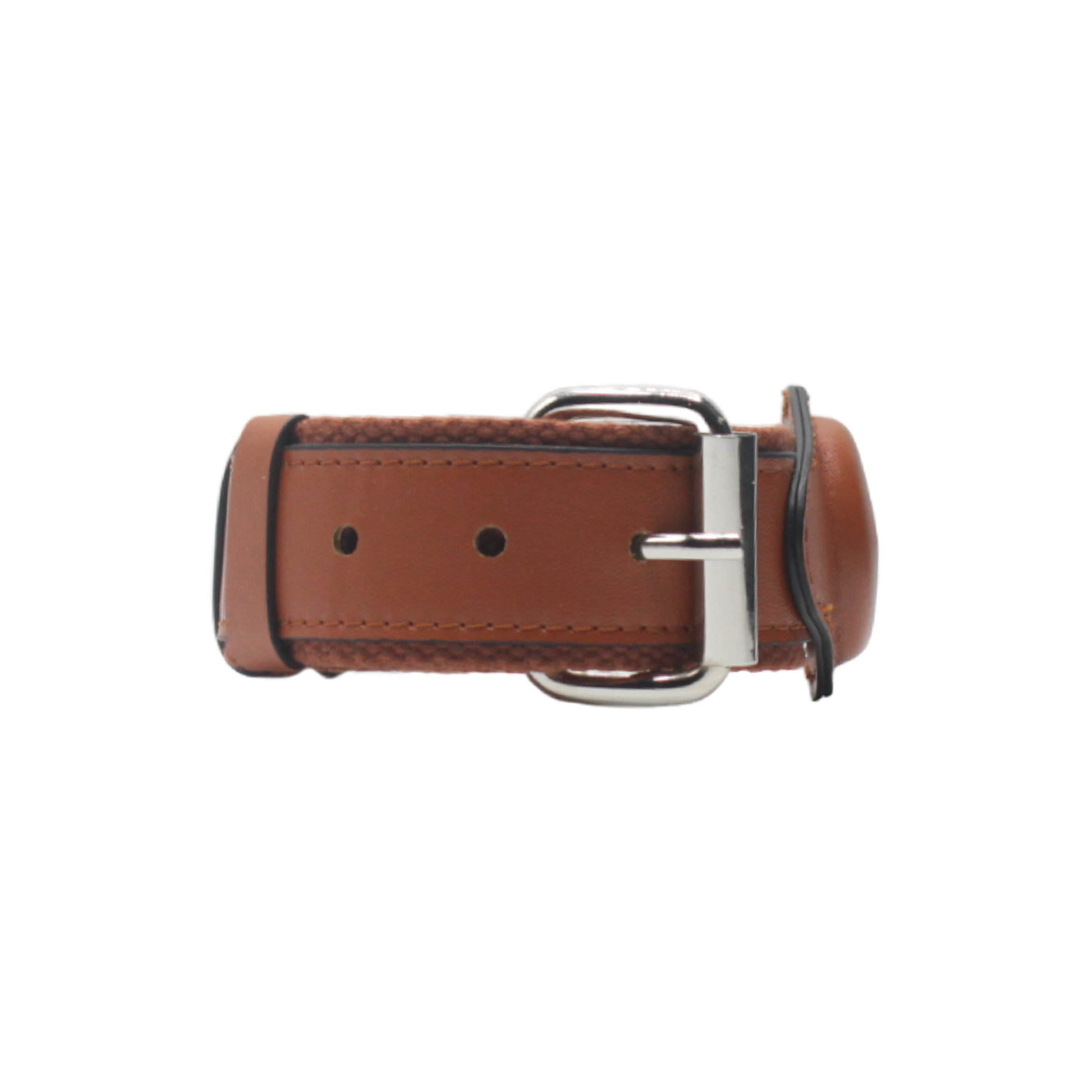 collier chien cuir boucle réglable étui airtag marron twiggy