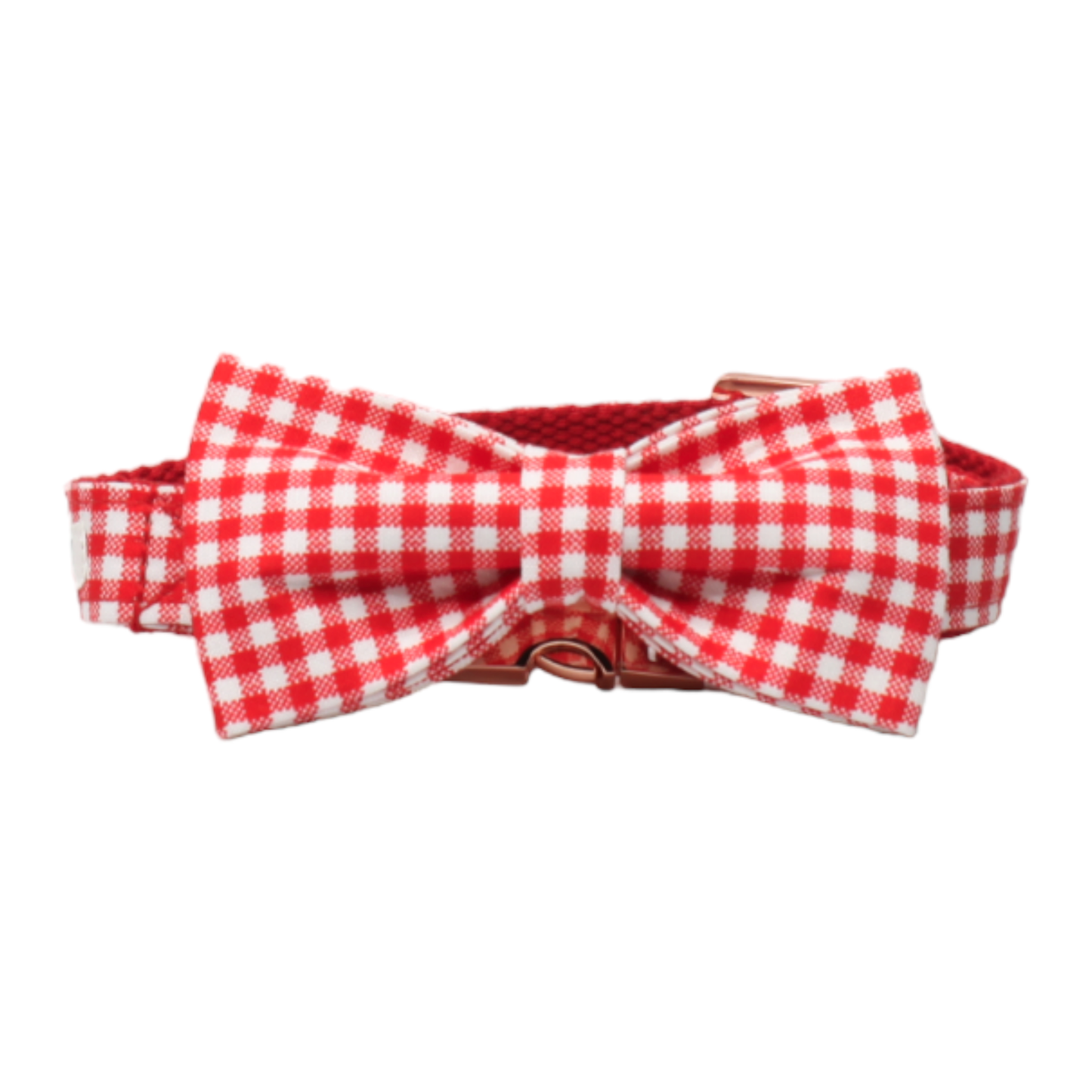 collier chien boucle métal or rose vichy rouge blanc twiggy