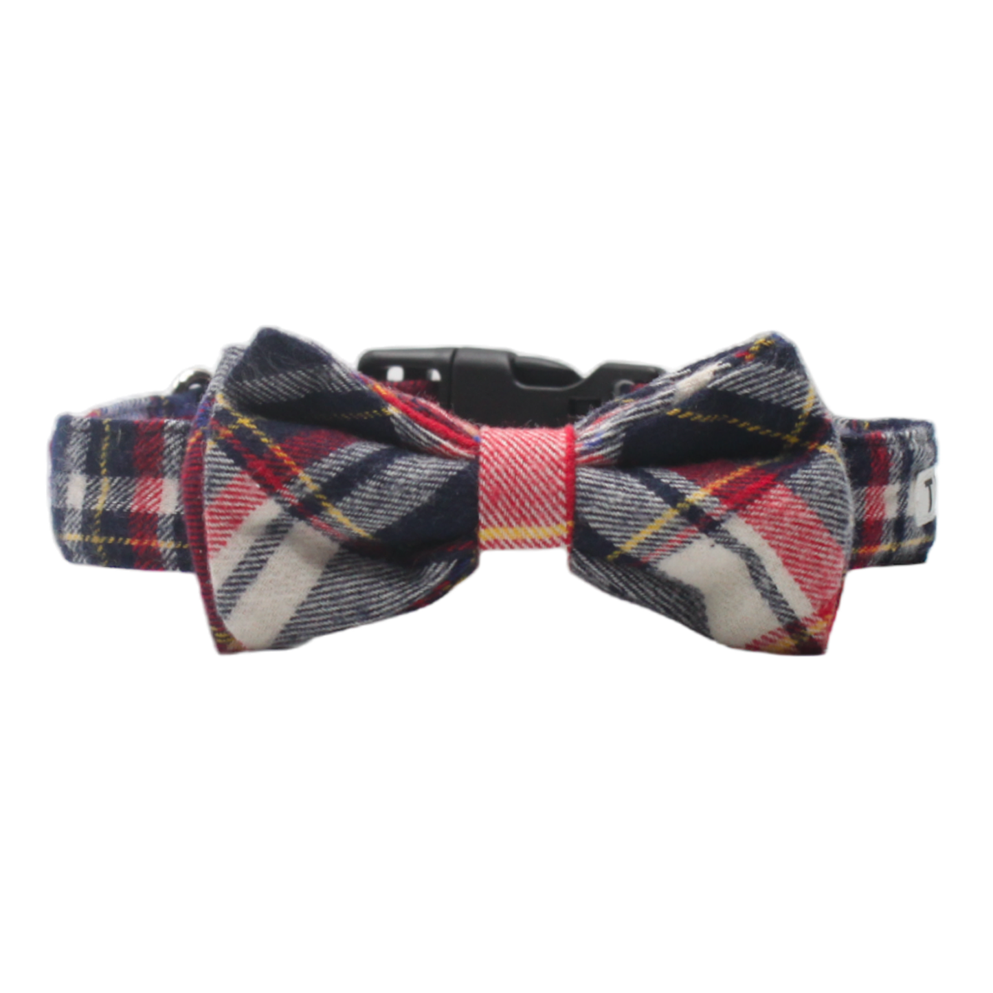 collier chien boucle plastique écossais tartan noeud papillon rouge twiggy