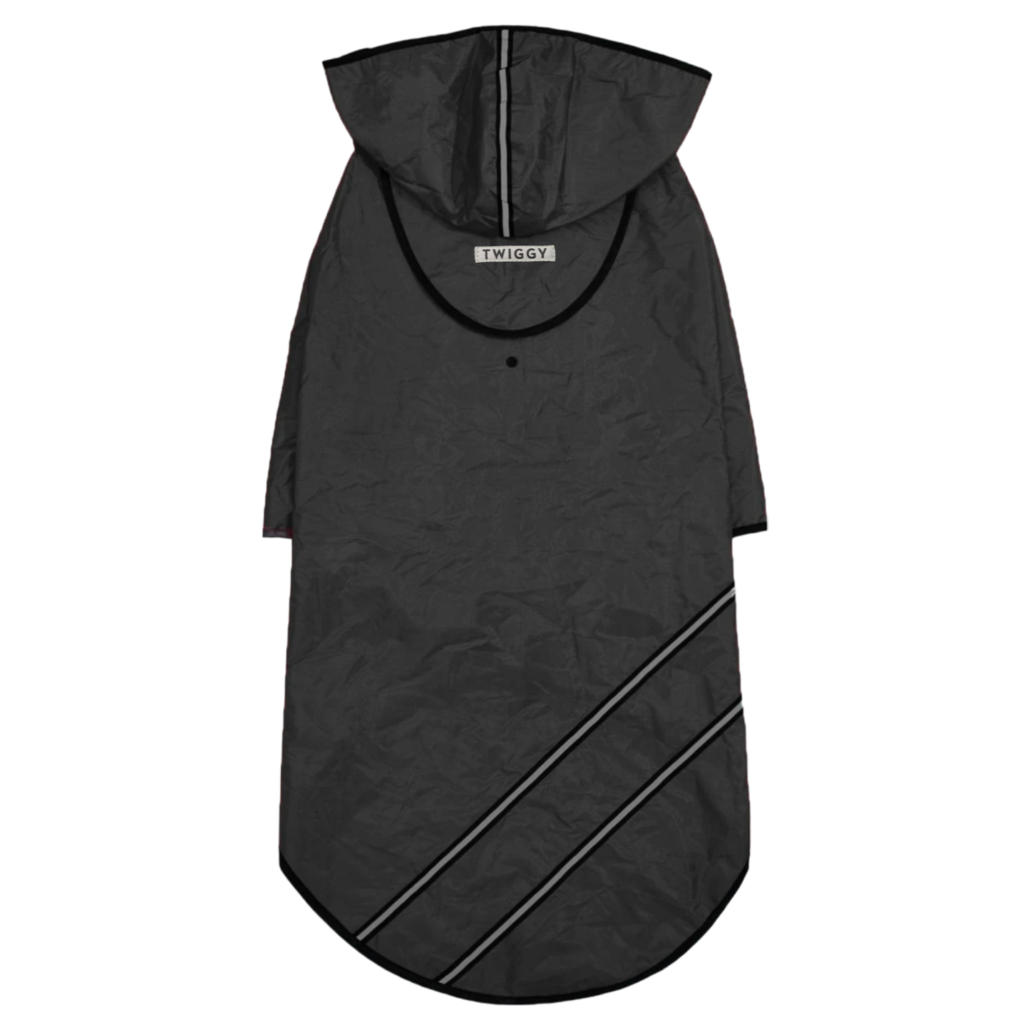 manteau imperméable pluie chien bandes réfléchissantes noir twiggy