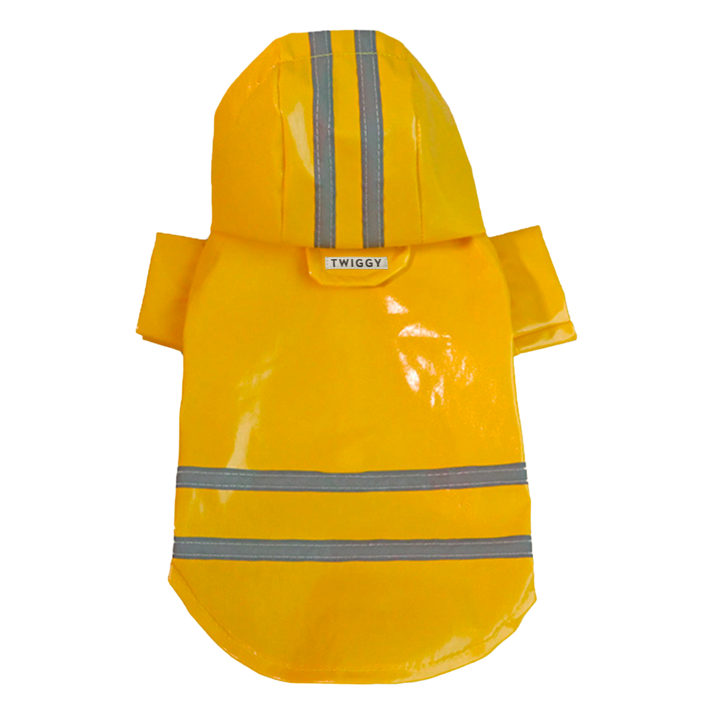 manteau imperméable pluie chien fermeture clips jaune twiggy