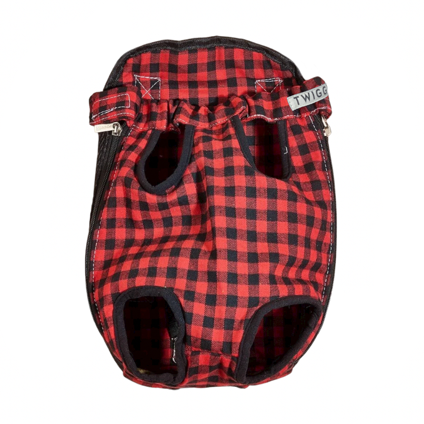 sac a dos transport chien carreaux rouge noir twiggy