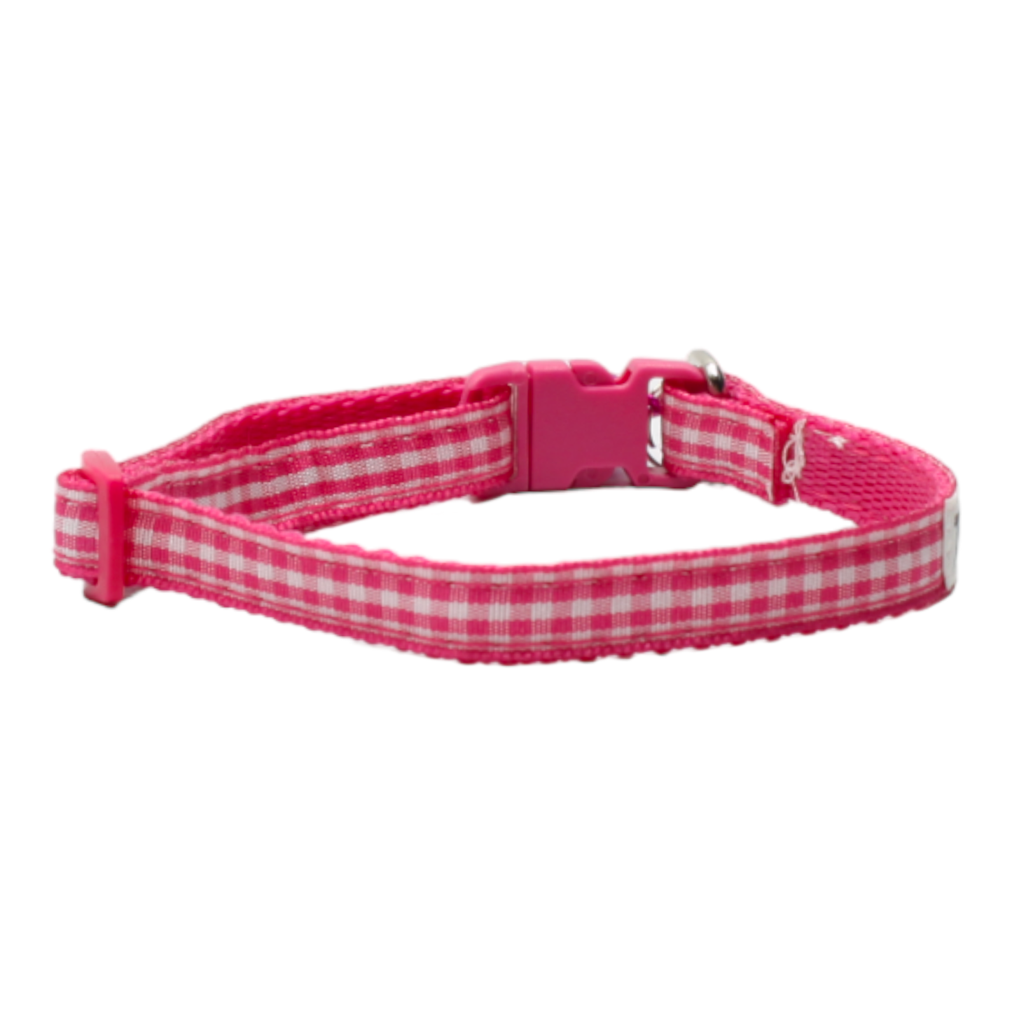 collier chat carreaux vichy boucle classique rose twiggy
