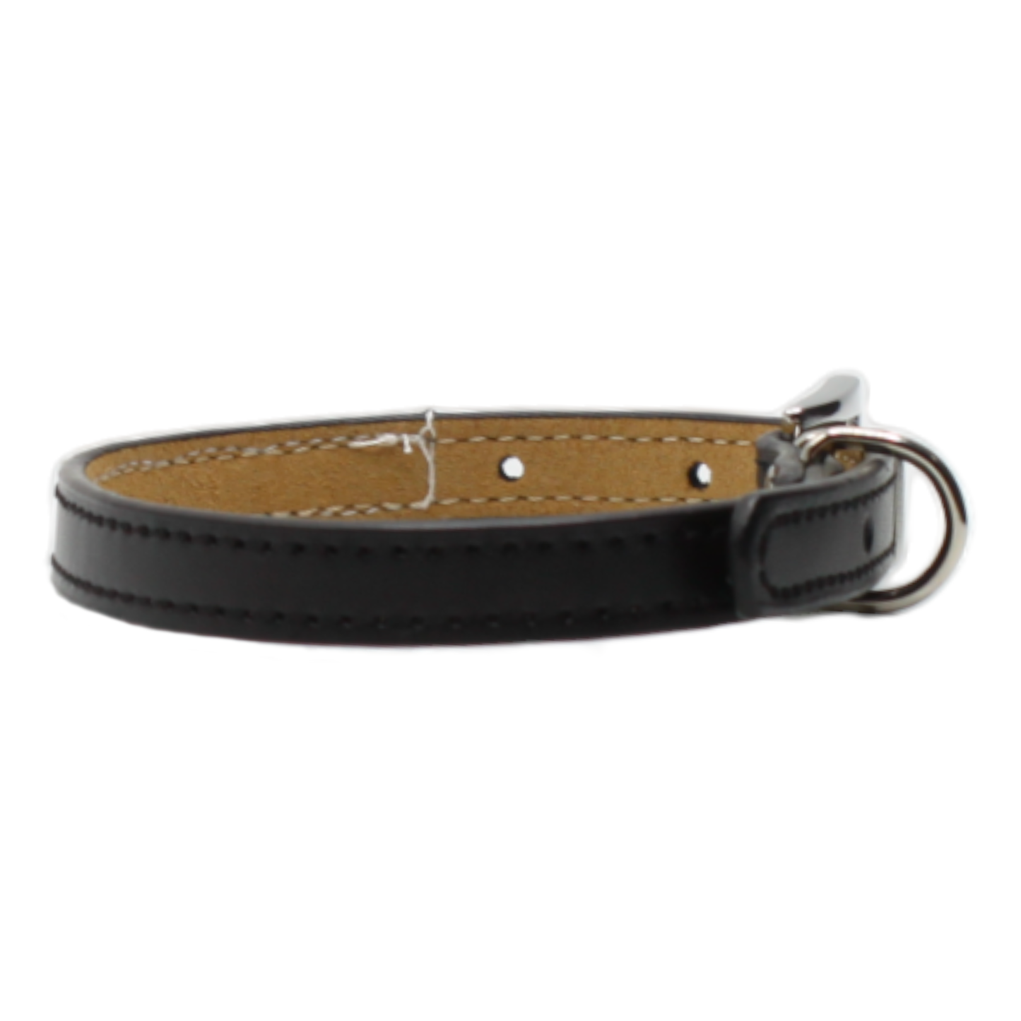 collier chat cuir boucle réglable noir twiggy