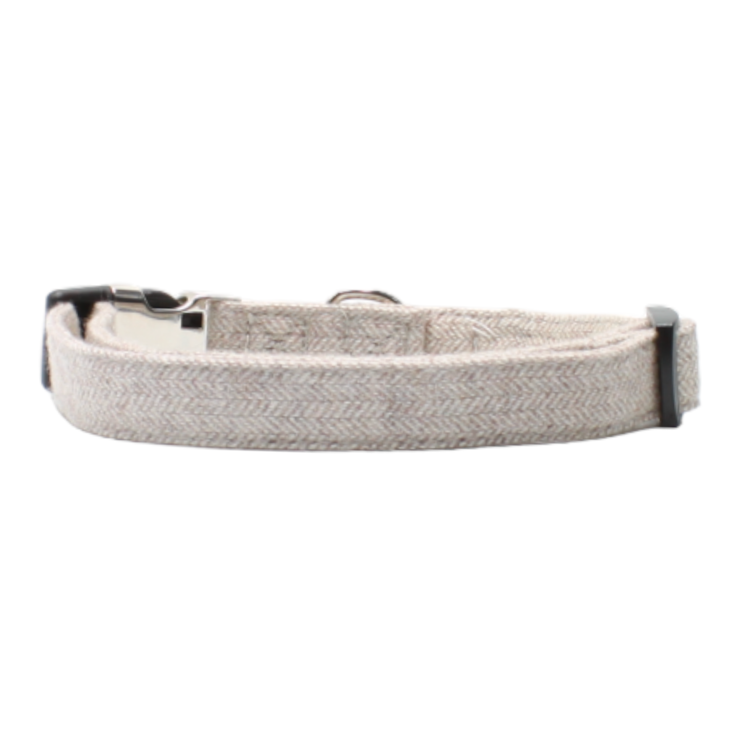 collier chien boucle métal argenté plastique beige twiggy
