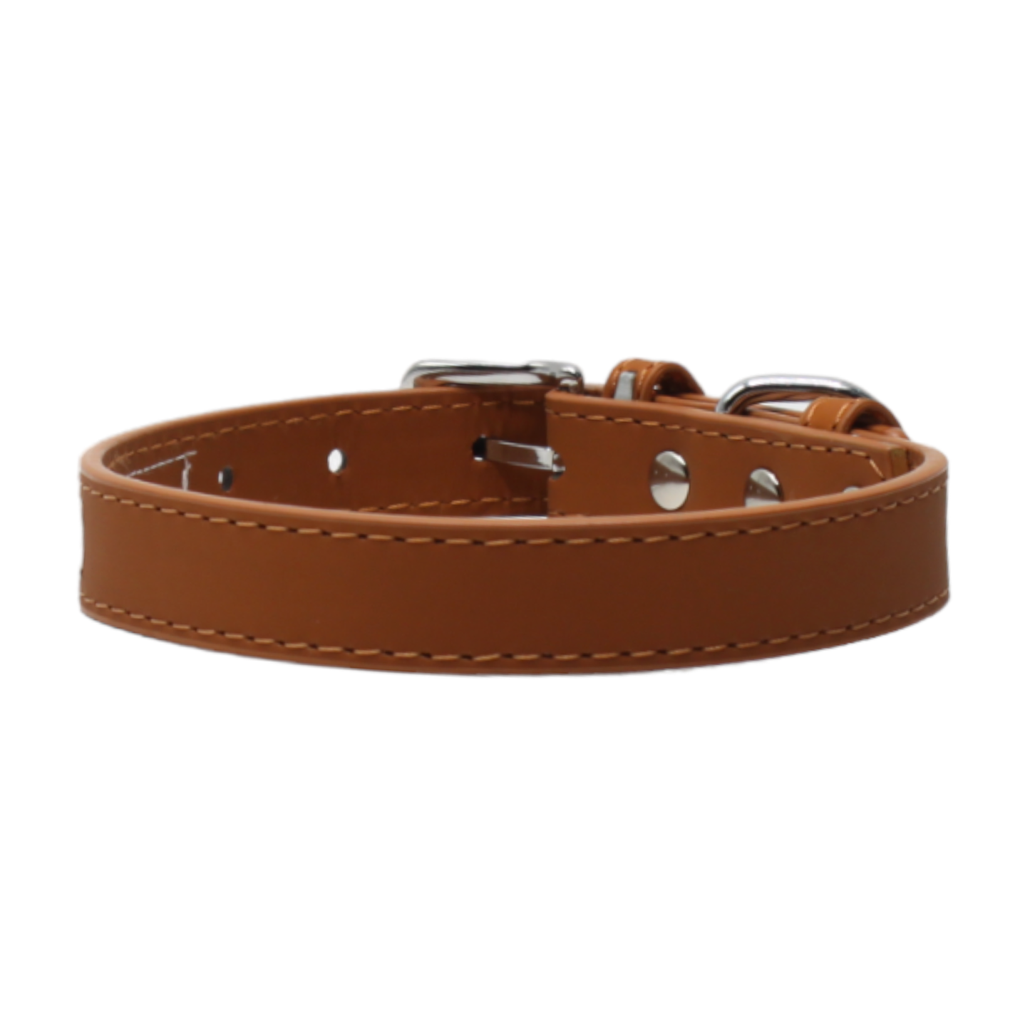 collier chien cuir microfibre boucle réglable marron twiggy