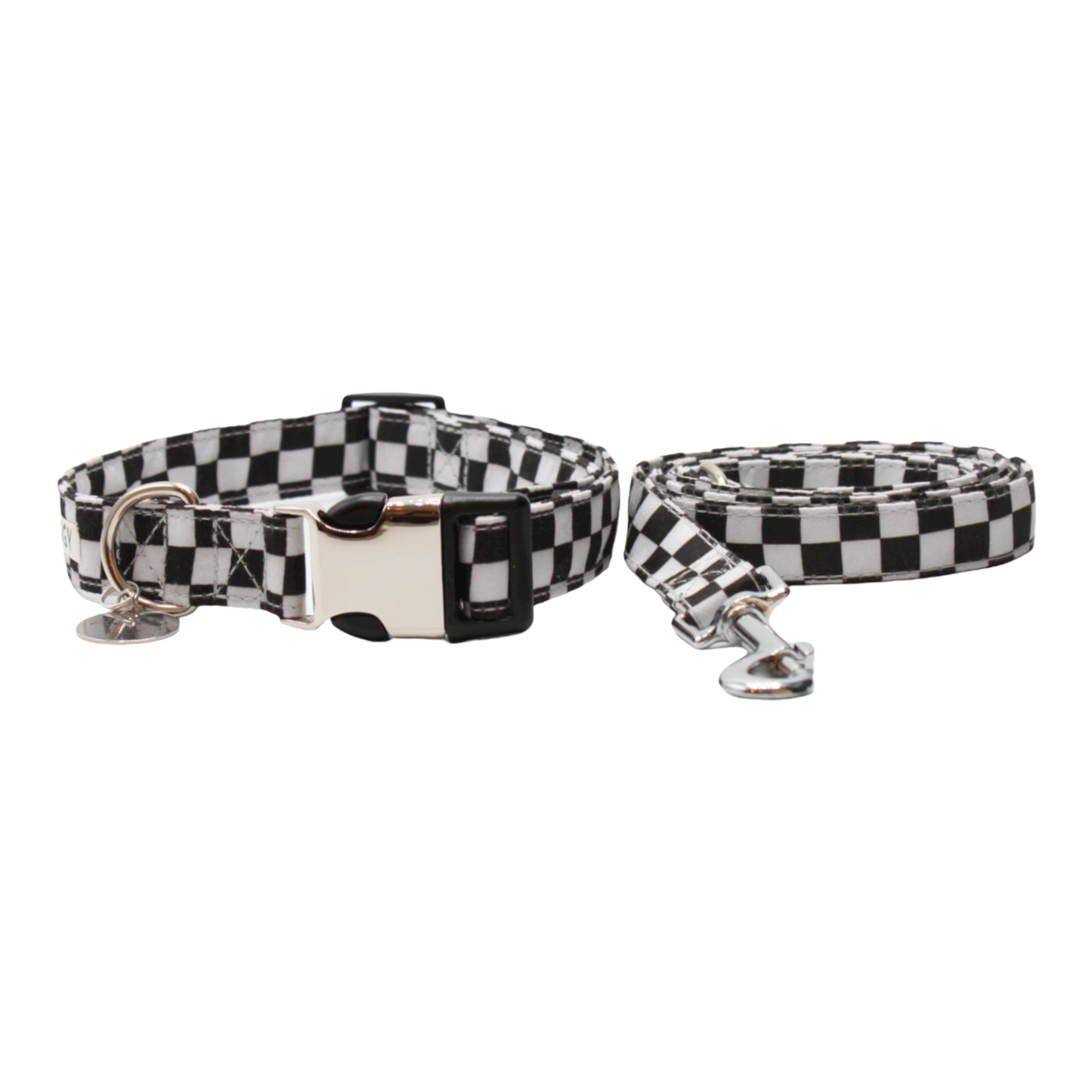 collier laisse chien damier carreaux vans noir blanc twiggy