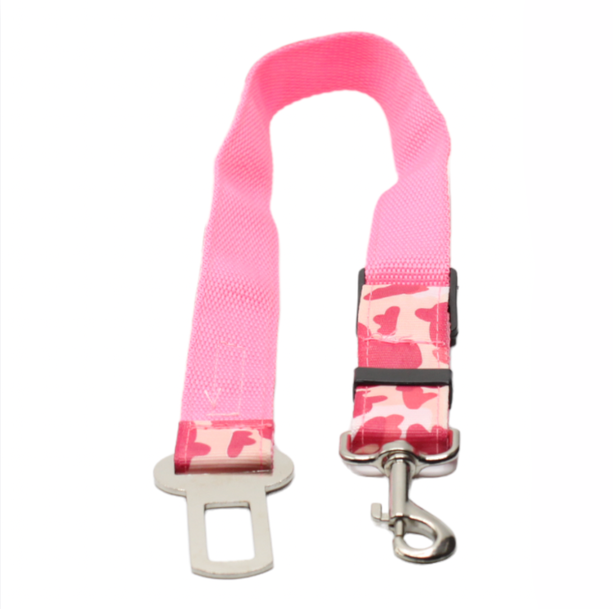 laisse sangle sécurité voiture chien militaire camouflage rose twiggy