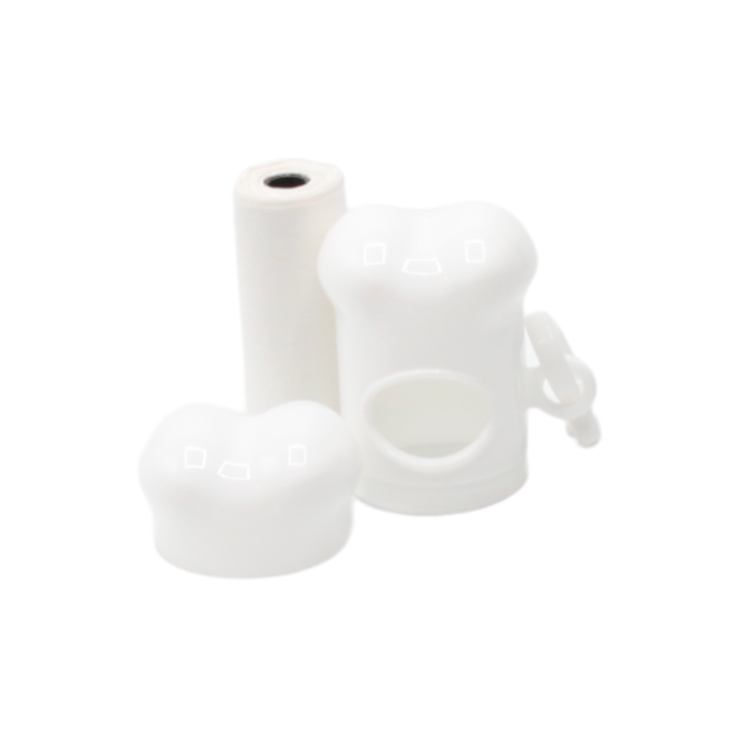 pochette sac crottes déjection chien animaux blanc forme os twiggy