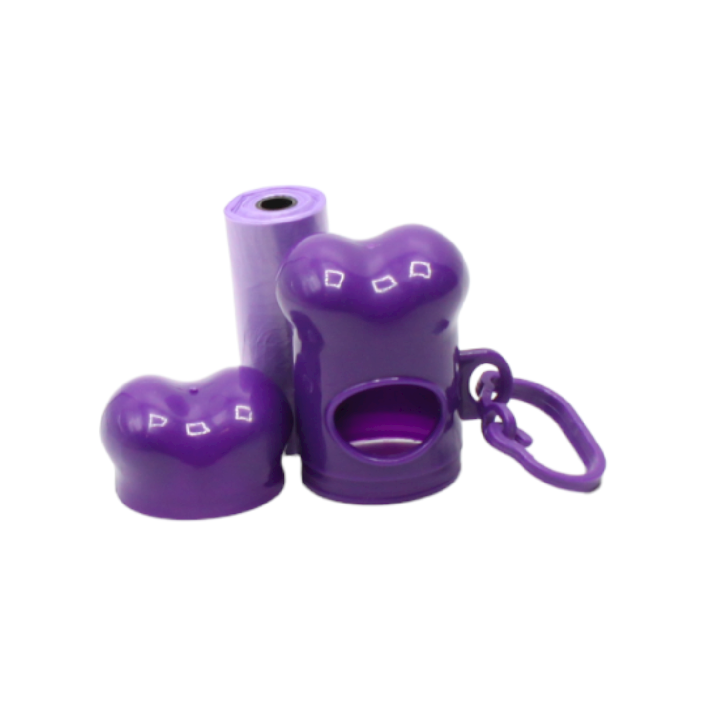 pochette sac crottes déjection chien animaux violet forme os twiggy