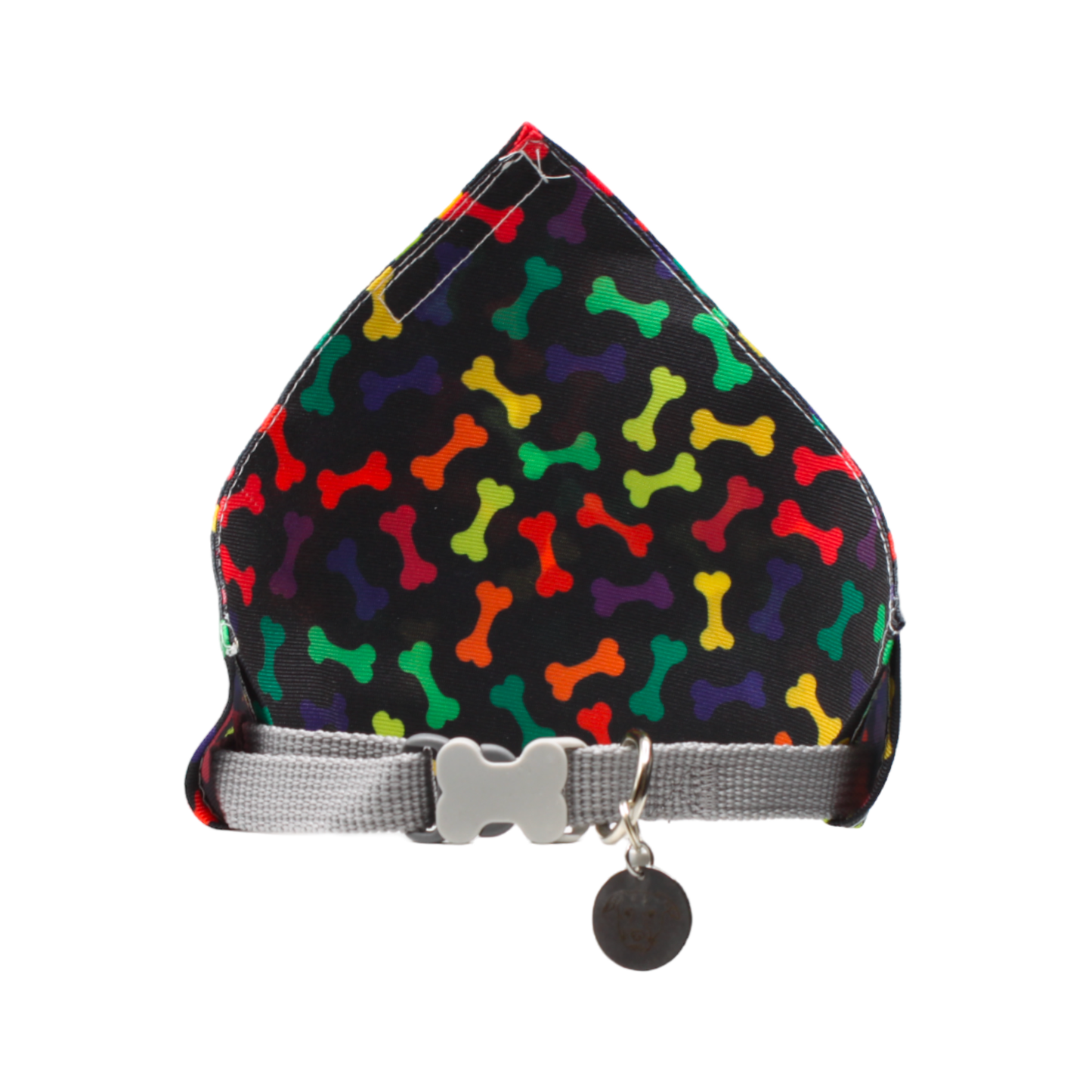 bandana collier intégré chien os multicolore twiggy