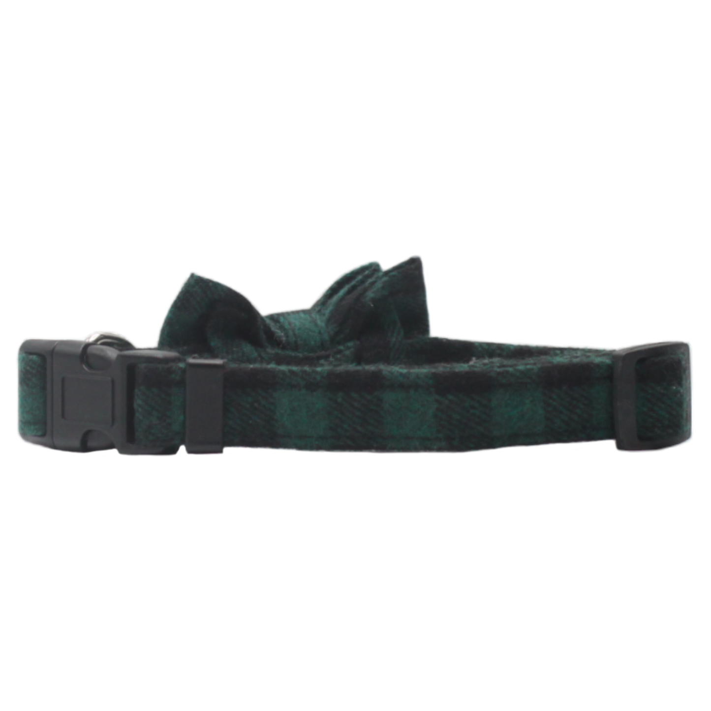 collier chien noeud papillon boucle plastique vert noir twiggy