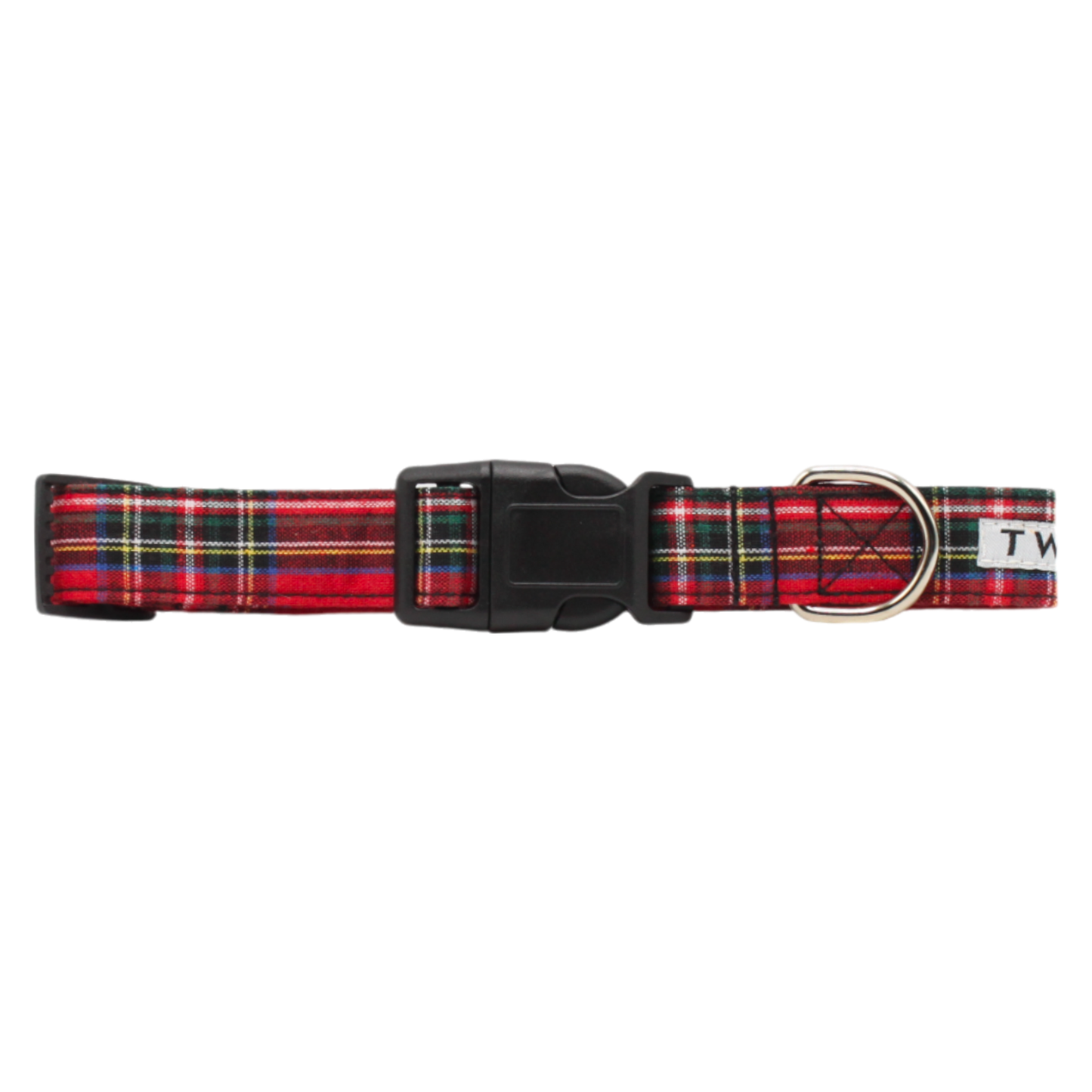 collier chien tartan rouge boucle plastique twiggy