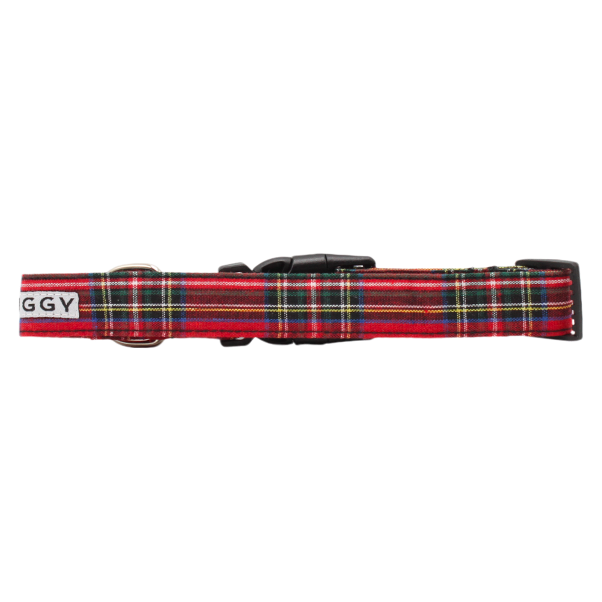 collier chien tartan rouge boucle plastique twiggy