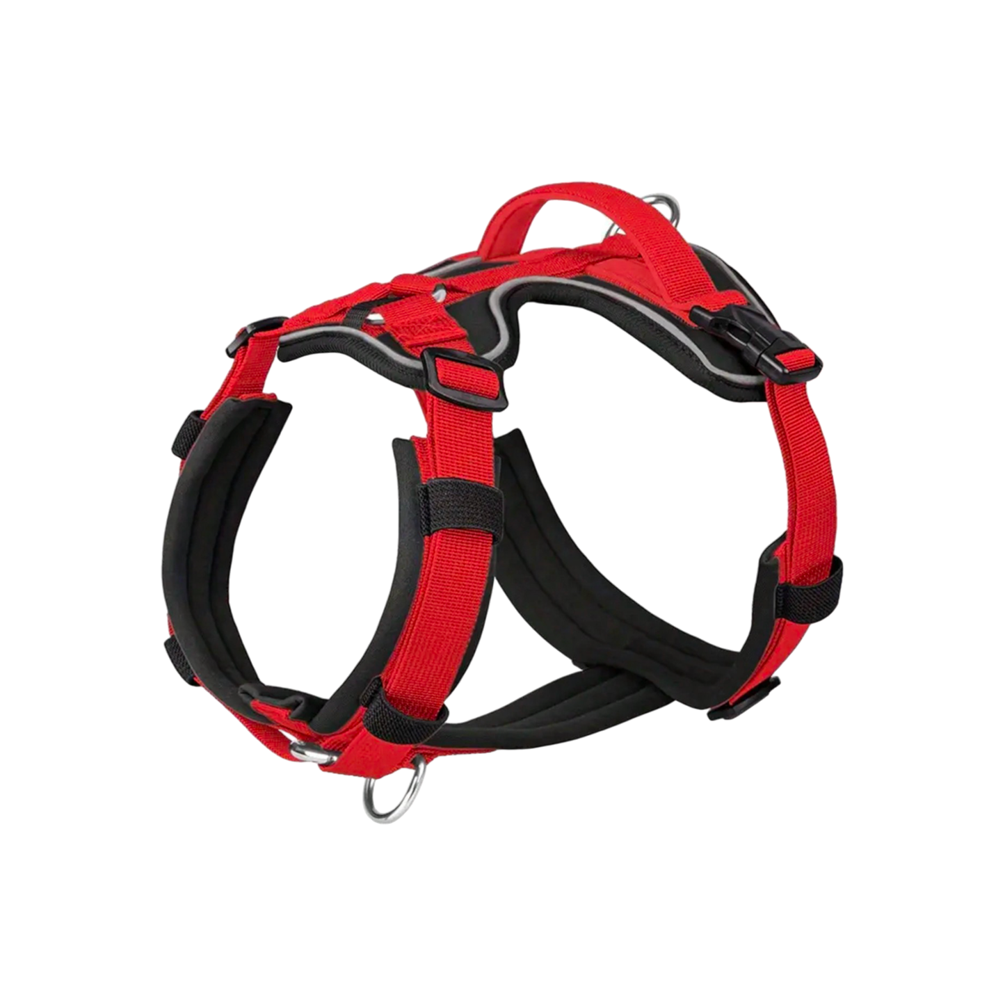 harnais anti-traction chien boucle plastique rouge twiggy
