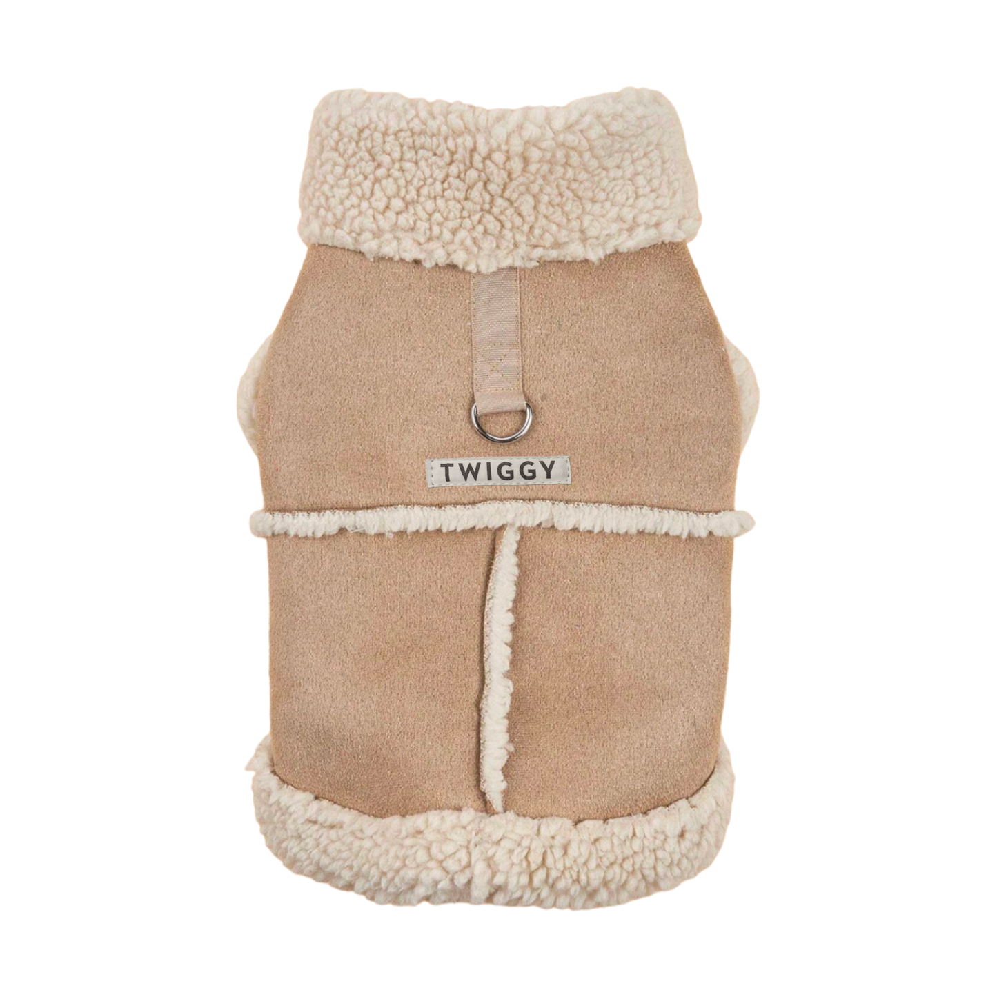 manteau chien moumoute sherpa beige blanc twiggy